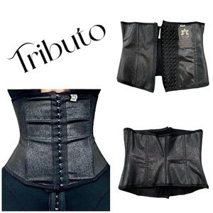 Tributo Faja 4203 Waist Trainer Latex- SPARKLE BLACK